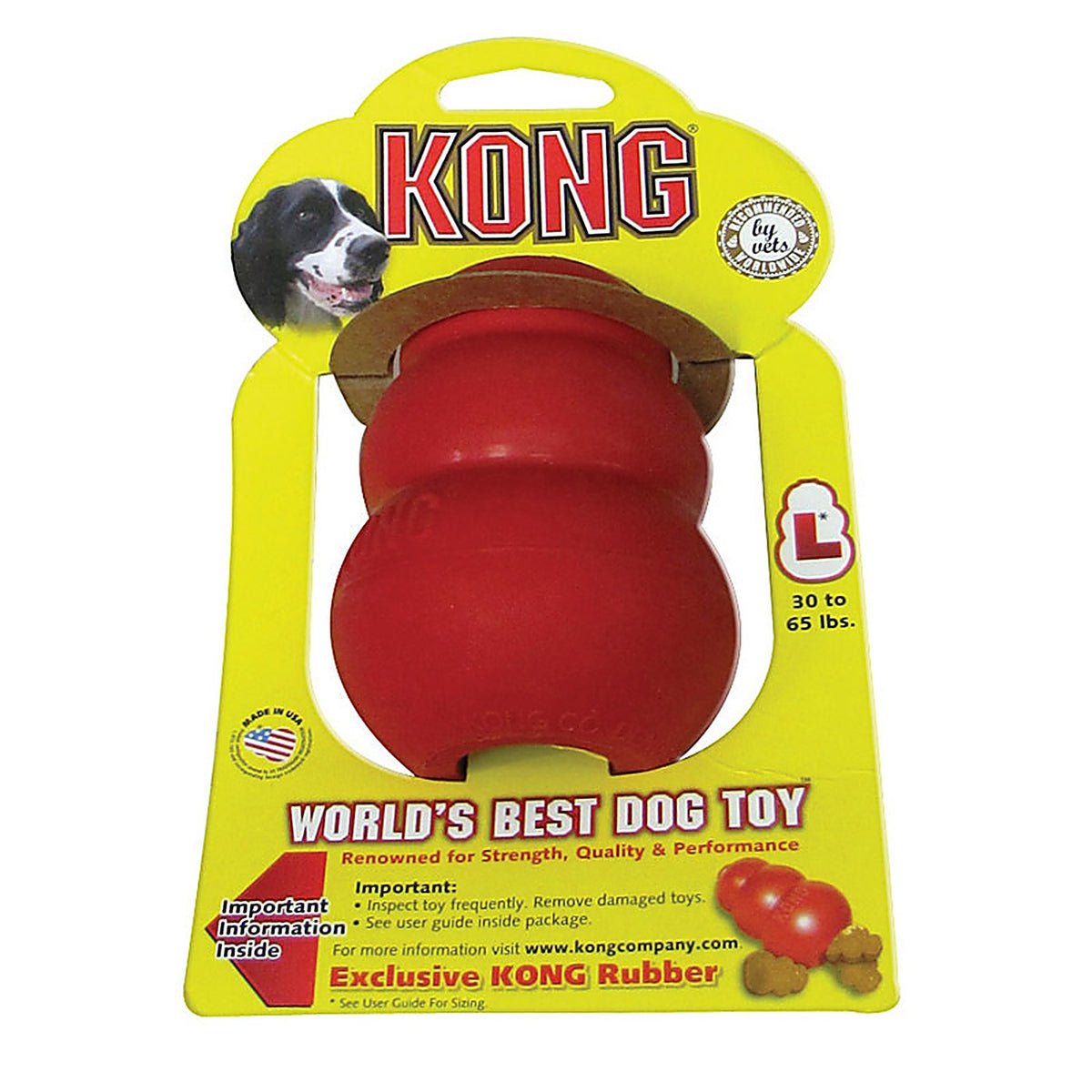Kong - KO-T1 - Red Rubber Dog Toy Large 1 Pack