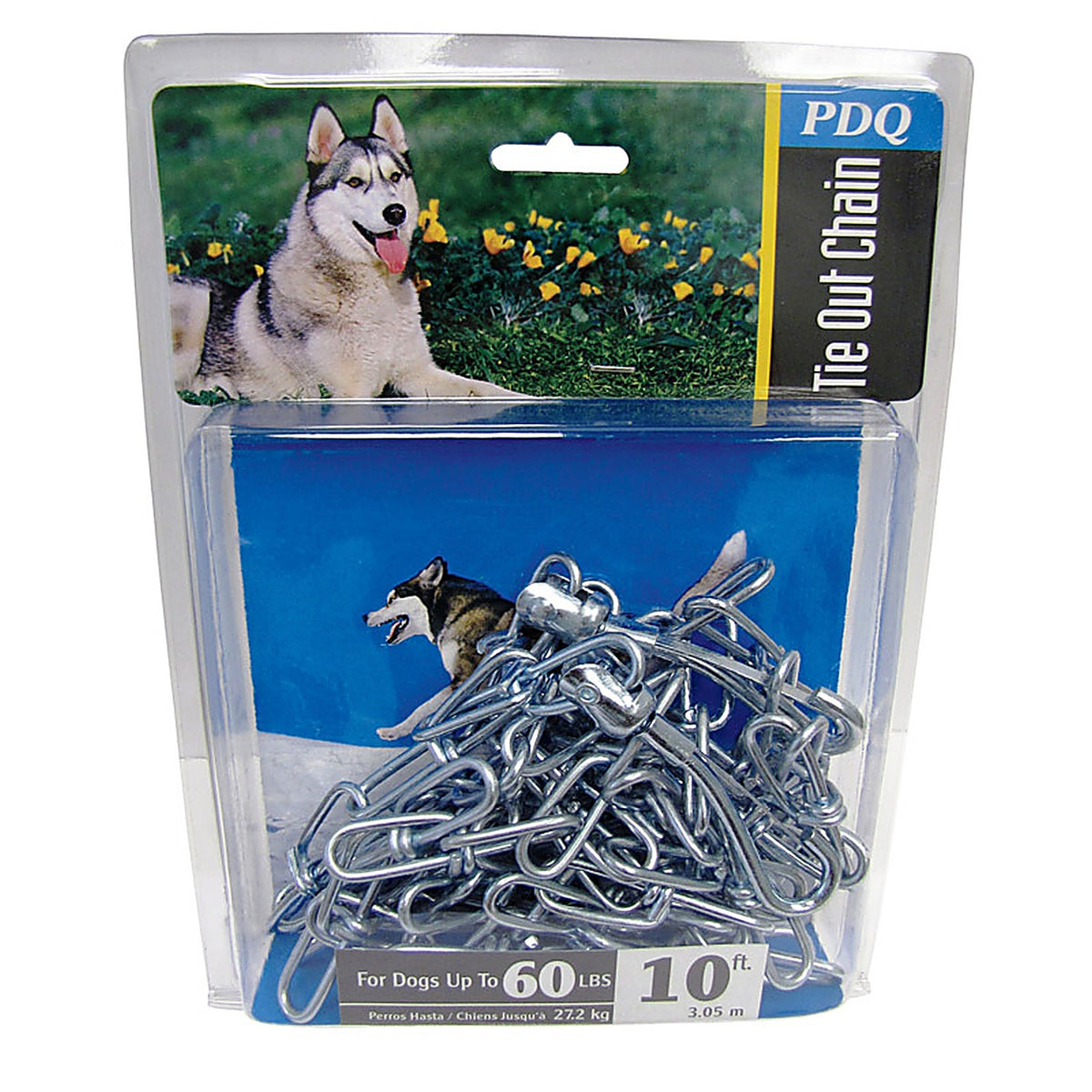 Boss Pet 43710 Silver Steel Dog Tie Out Chain Large