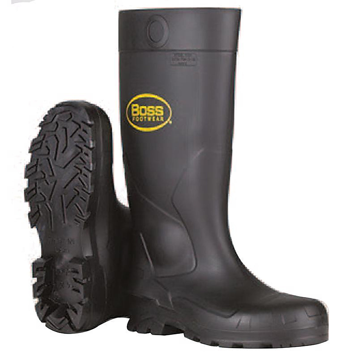 Boss - B382-8105/8 - Unisex PVC Boots Black 8 Us Waterproof 1 Pair 16 In.