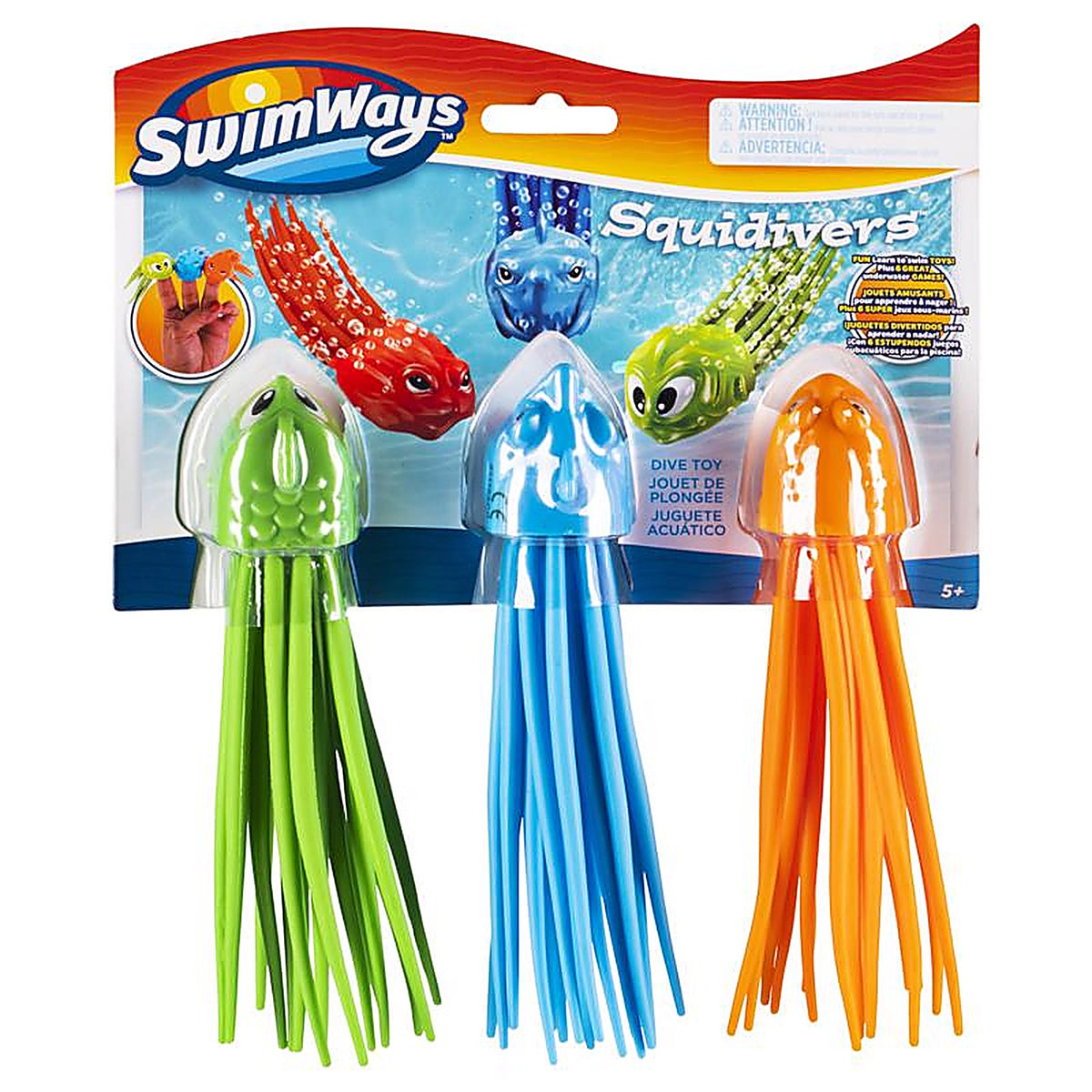 Swimways - 6069478 - Assorted Rubber Squidivers Dive Sticks