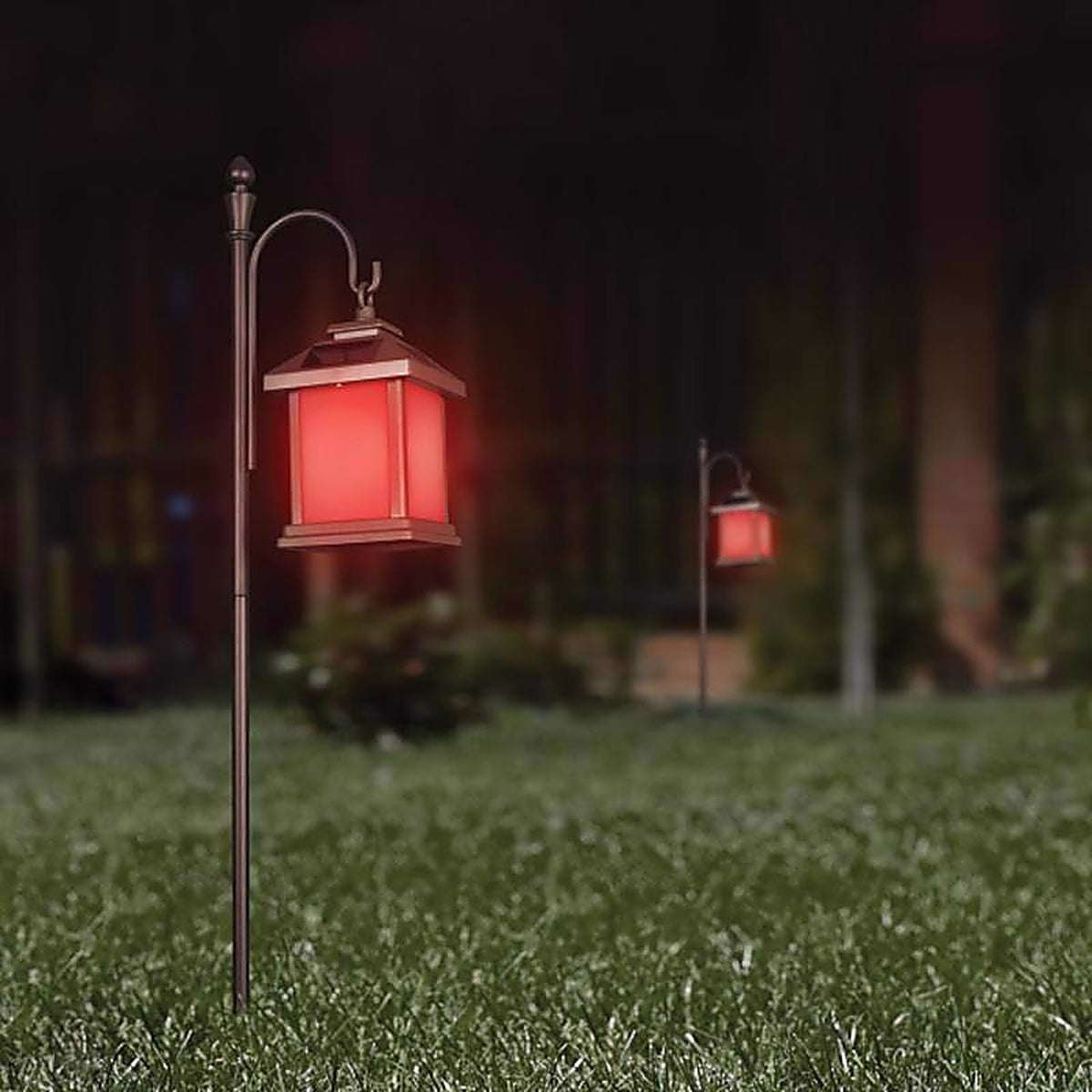 Feit - HOOK/48/1/BLK - Black Metal 48 In. H Solar Fixtures Shepherds Hook 1 Pack