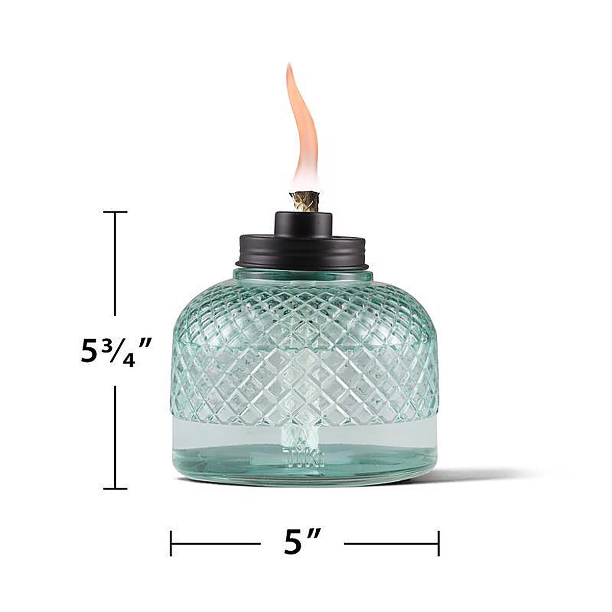 Tiki - 1125015 - Blue Glass 5.80 In. Tabletop Torch 1 Piece