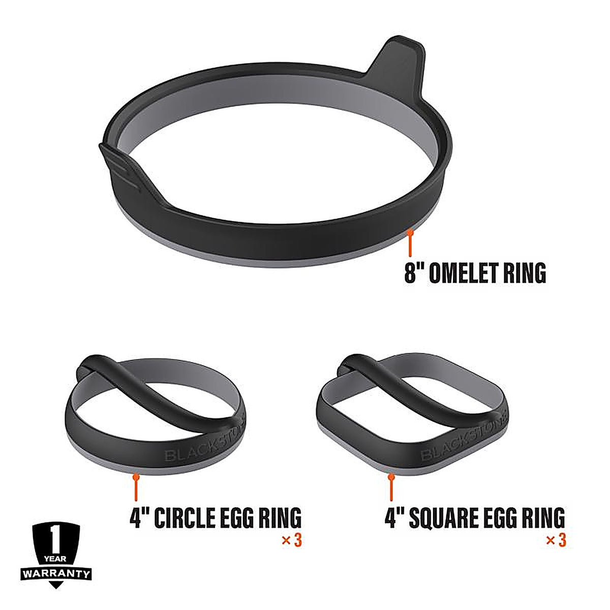 Blackstone 5515 Stainless Steel Egg Rings 7 pc