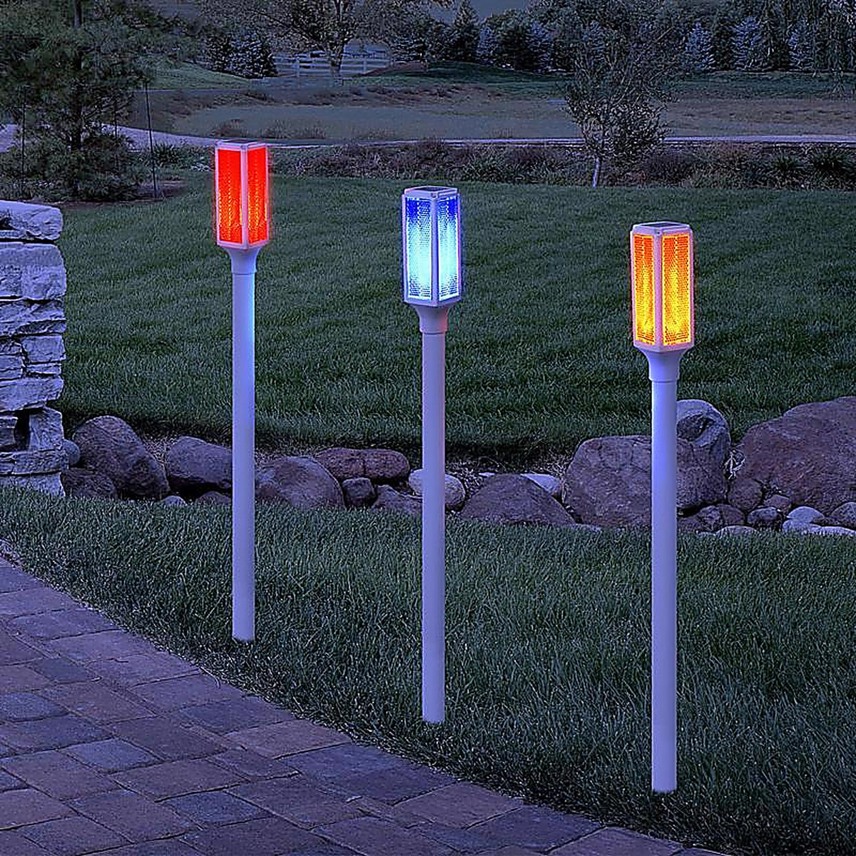 Alpine SLC104A Multicolored Plastic/Resin 42 in. H Driveway Marker Set Outdoor Garden Stake