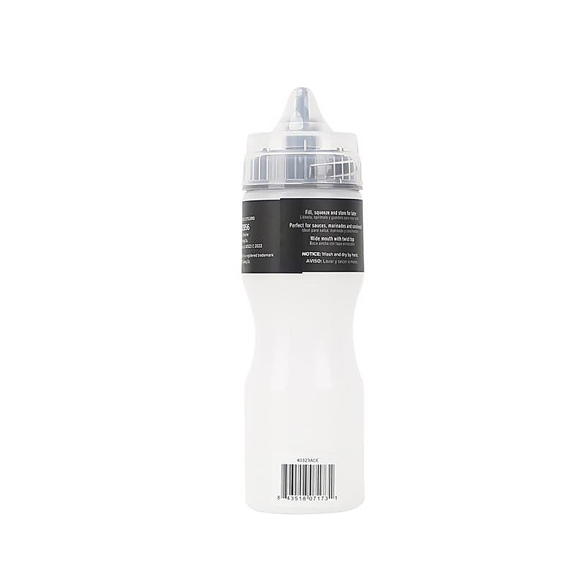 Grill Mark - 40323ACE - White/Black Plastic Condiment Bottle 1 Pack