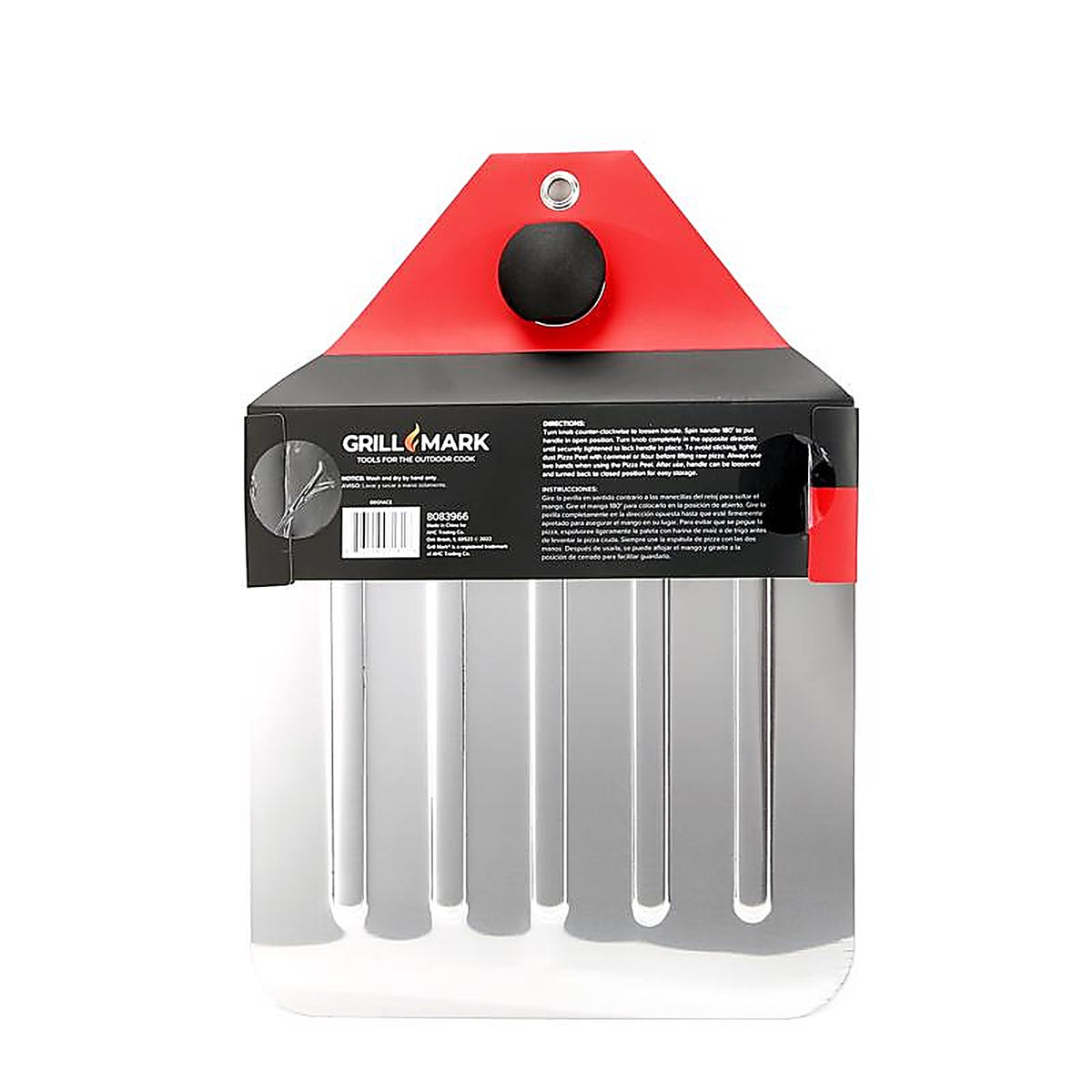 Grill Mark - 00121ACE - Stainless Steel Black/Silver Pizza Peel 1 Pack