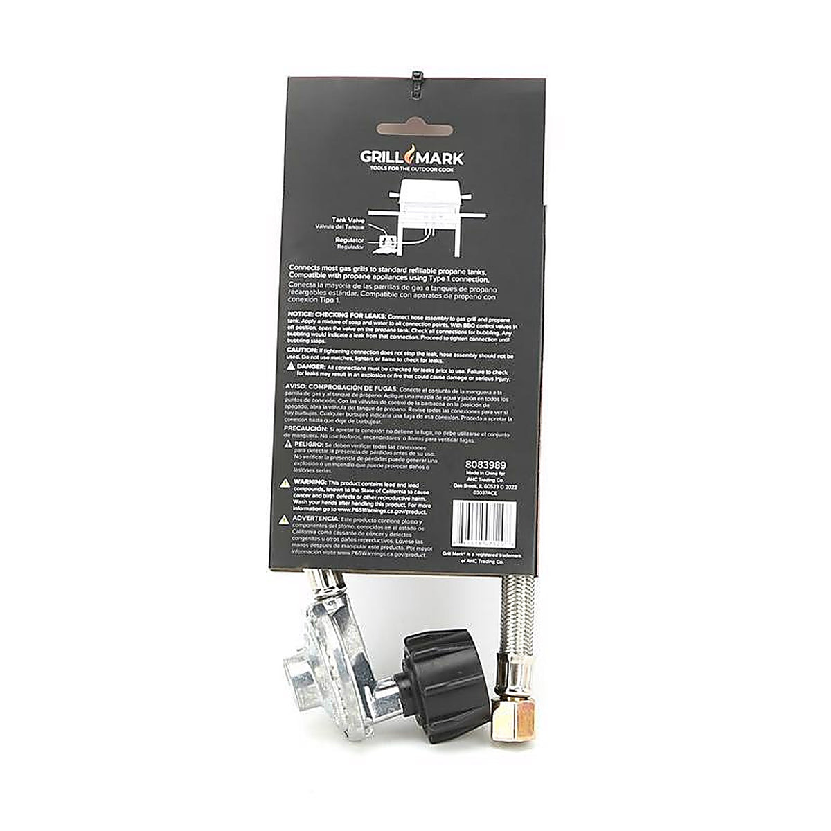 Grill Mark - 03037ACE - Stainless Steel Gas Line Hose and Regulator 21 In. L for Universal