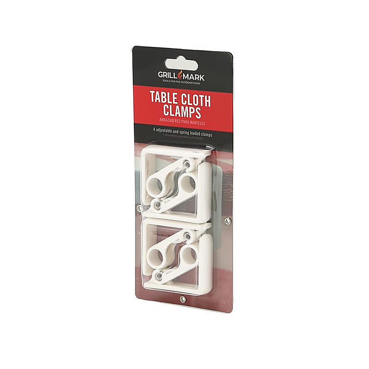 Grill Mark - 02108ACE - White Plastic Classic Tablecloth Clamps 4 Piece