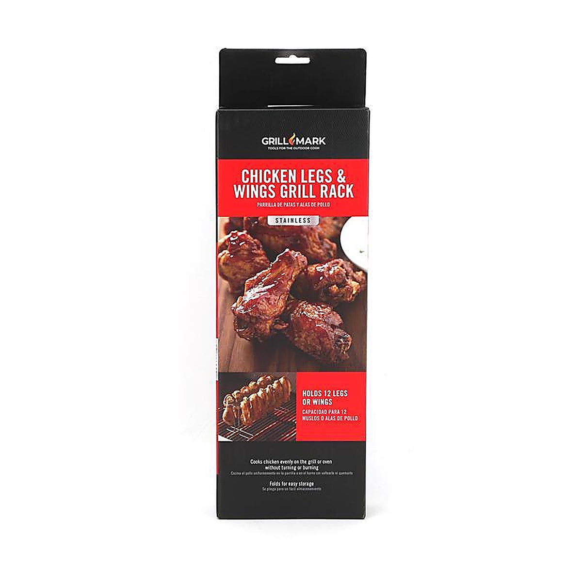 Grill Mark - 06120ACE - Ez Stainless Steel Chicken Leg/Wing Hanger 13.75 In. L X 5 In. W 1 Pack