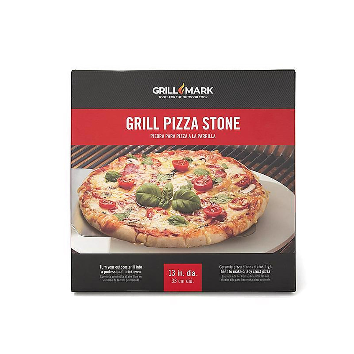 Grill Mark - 06128ACE - Corderite Stone Grill Pizza Stone 13 In. L X 13 In. W 1 Pack
