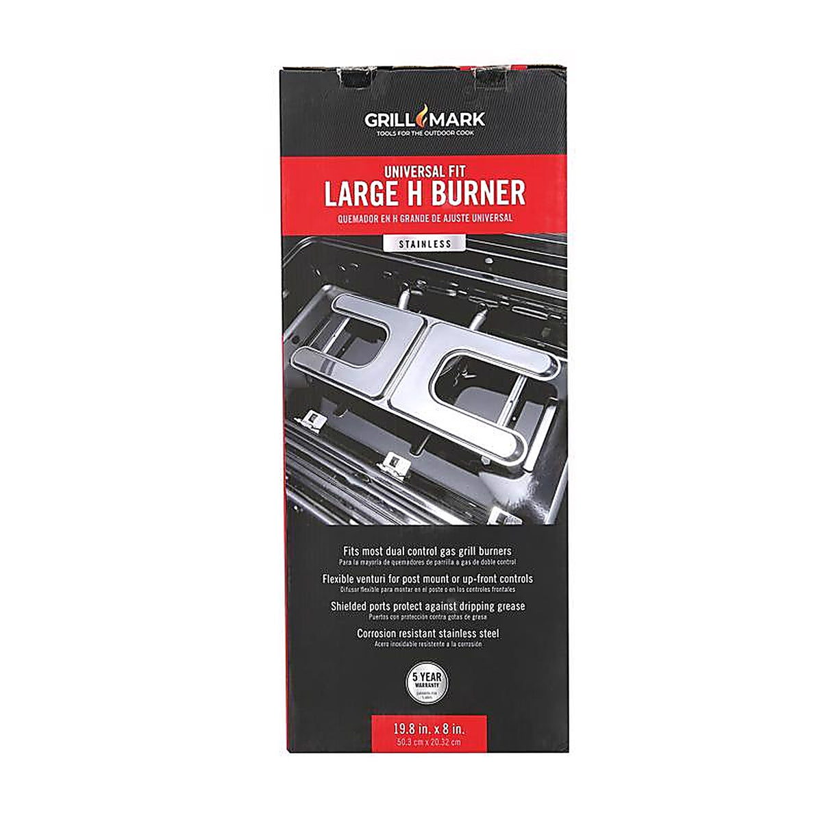 Grill Mark - 03035ACE - Stainless Steel Grill Burner 19 In. L for Universal