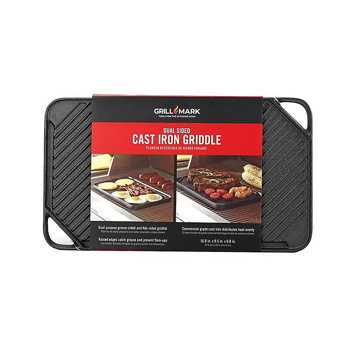 Grill Mark - 08103ACE - Cast Iron Griddle 16.75 In. L X 9.5 In. W 1 Pack