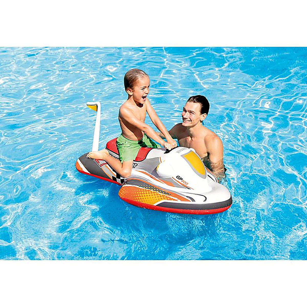 Intex - 57520EP - Multicolored Vinyl Inflatable Wave Rider Ride-On Pool Float