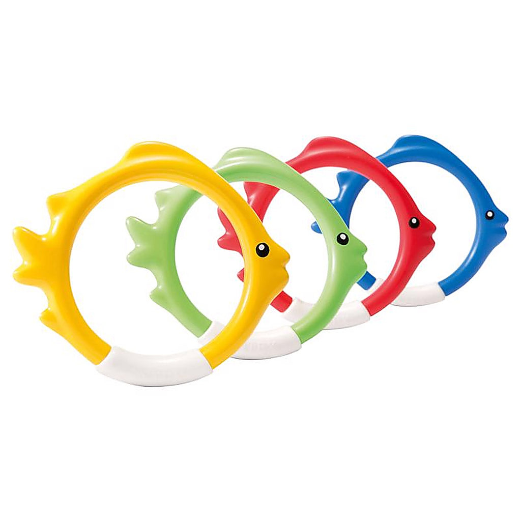 Intex - 55507E - Assorted Plastic Fish Ring Pool Diving Toy