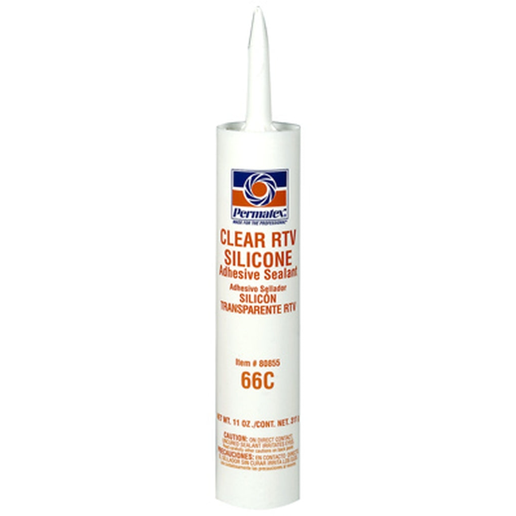 Permatex 80855 Clear RTV Silicone Adhesive Sealant 11 oz.