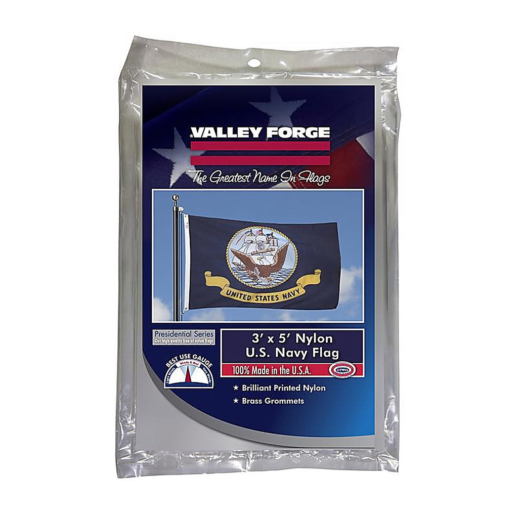 Valley Forge - BTUSNV3 - Military Navy Flag 3 Ft. W X 5 Ft. L