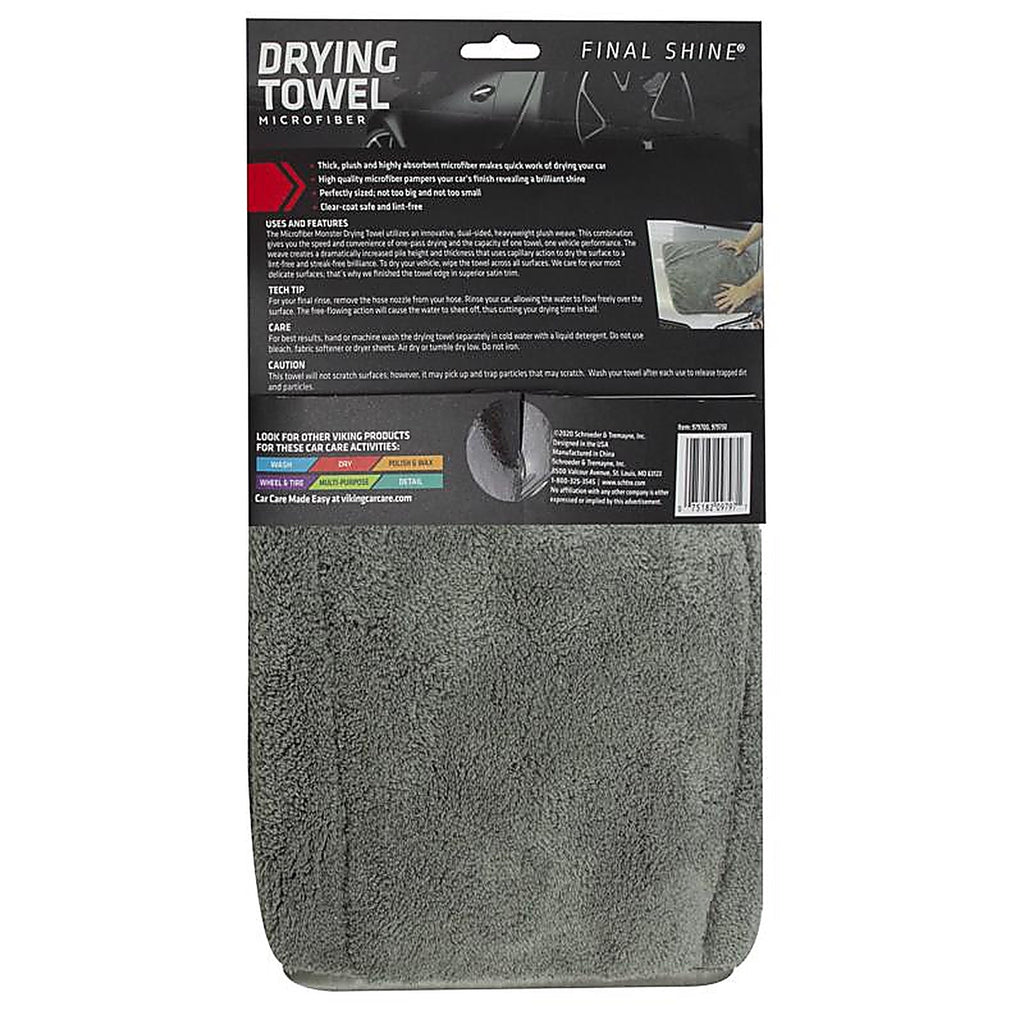 Viking - 979700 - 24 In. L X 24 In. W Microfiber Car Drying Towel 1 Pack