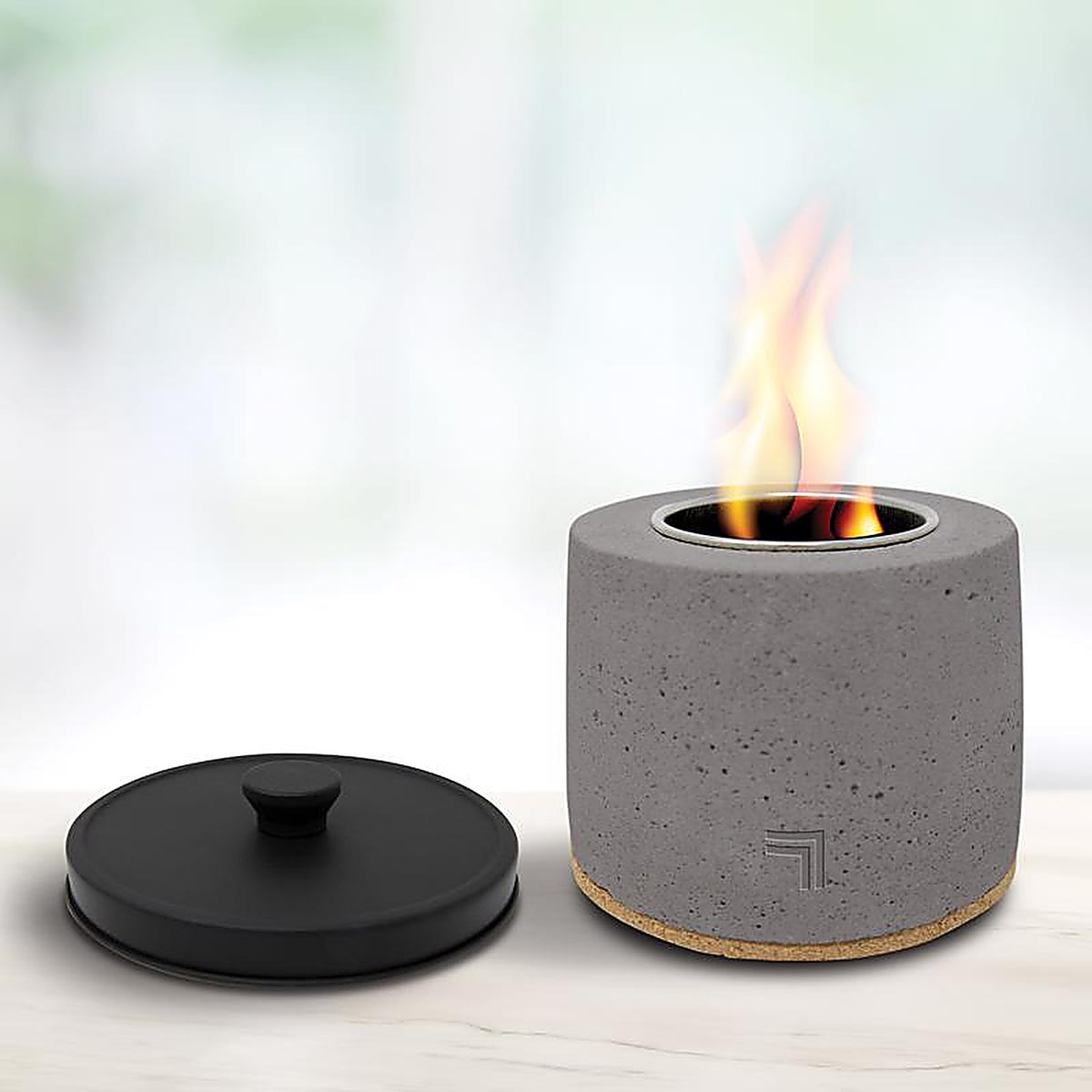 Sharper Image - MFP01004 - 4 In. W Concrete Round Multi-Fuel Fire Pit