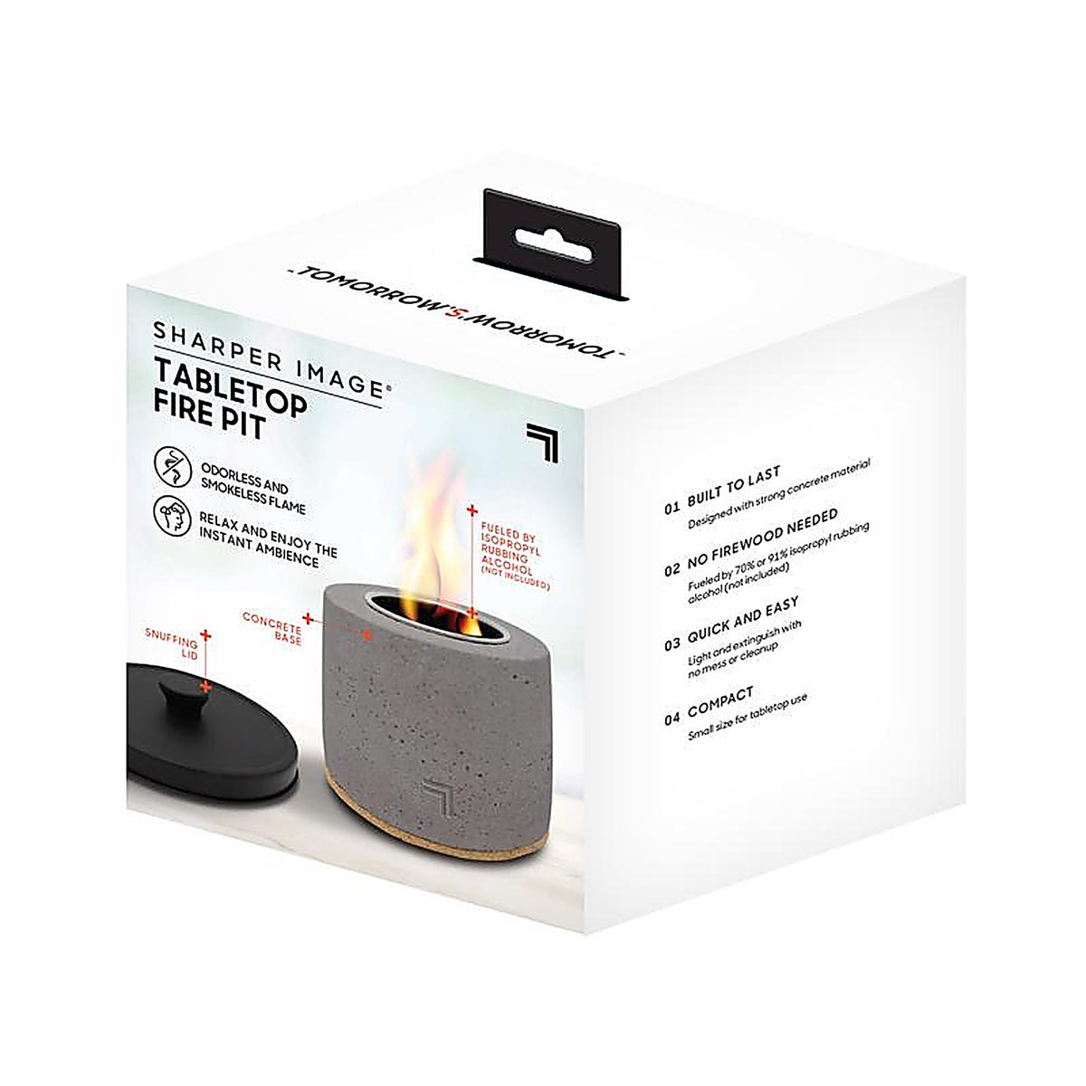 Sharper Image - MFP01004 - 4 In. W Concrete Round Multi-Fuel Fire Pit
