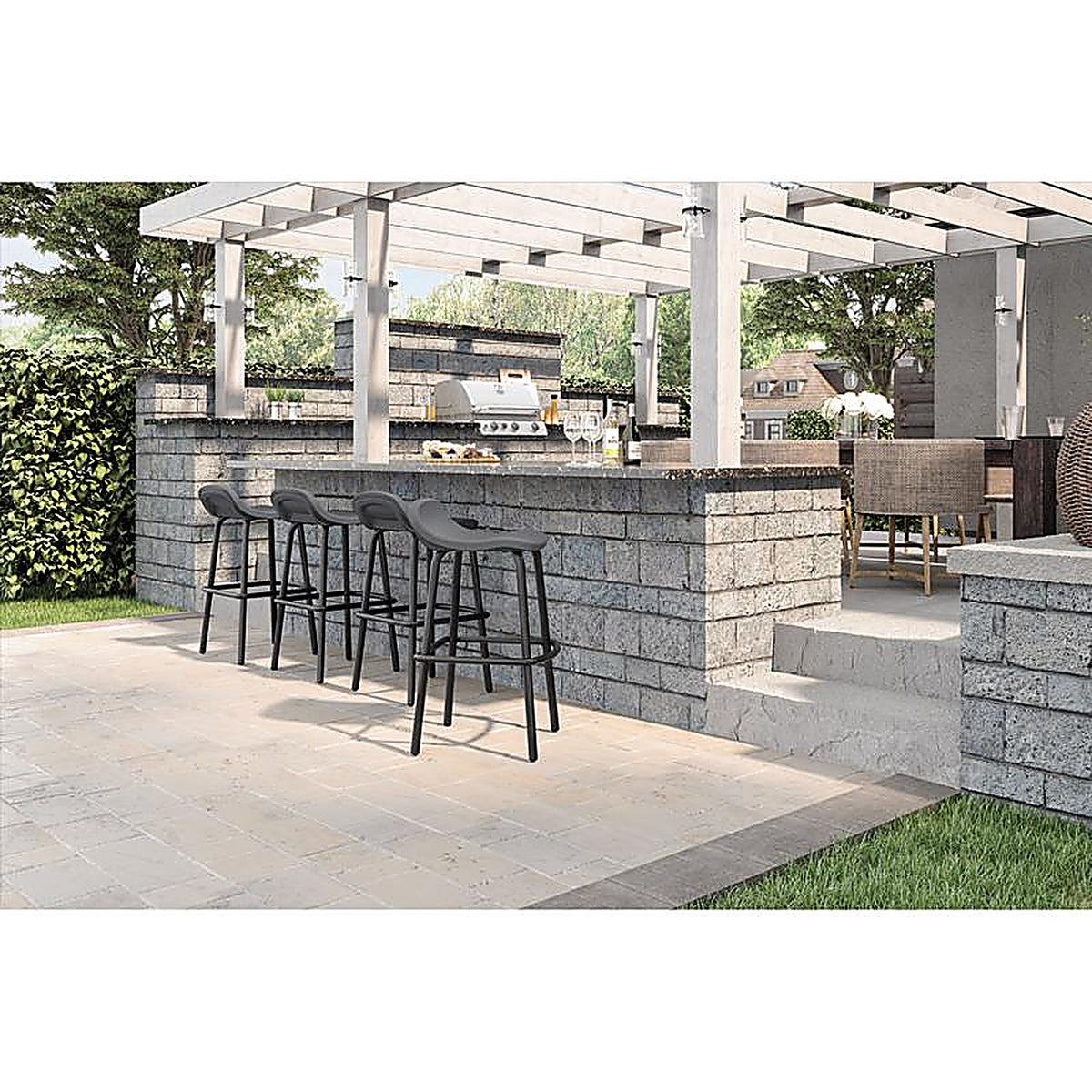 Suncast - BMBS2PK - 2 Piece Gray Steel Bar Chair Set