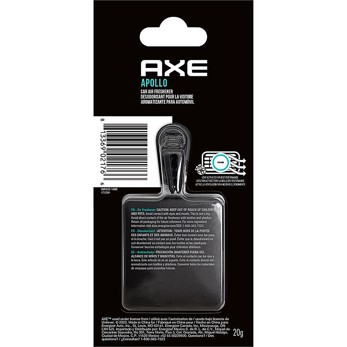 Axe - XMV602-1AME - Apollo Mini Vent Clip 1 Pack