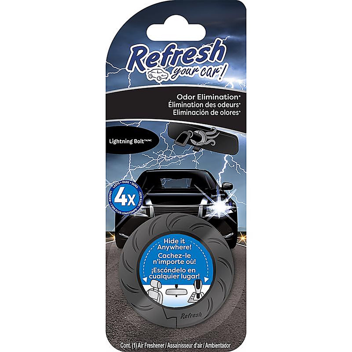 Refresh Your Car! - RDR256-1AME - Your Car! Lightening Bolt Air Freshener 1 Pack