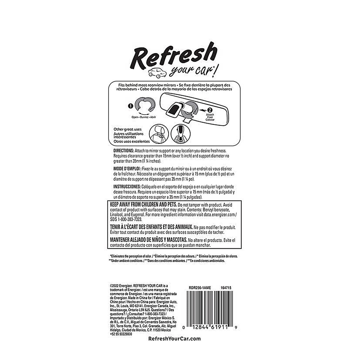 Refresh Your Car! - RDR256-1AME - Your Car! Lightening Bolt Air Freshener 1 Pack
