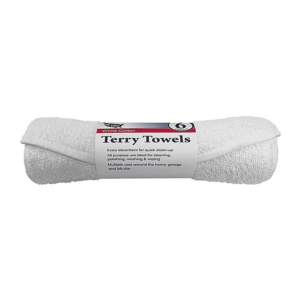 Paint Usa - T-00637-06 - Cotton Terry Terry Towels 14 In. W X 17 In. L 6 Pack