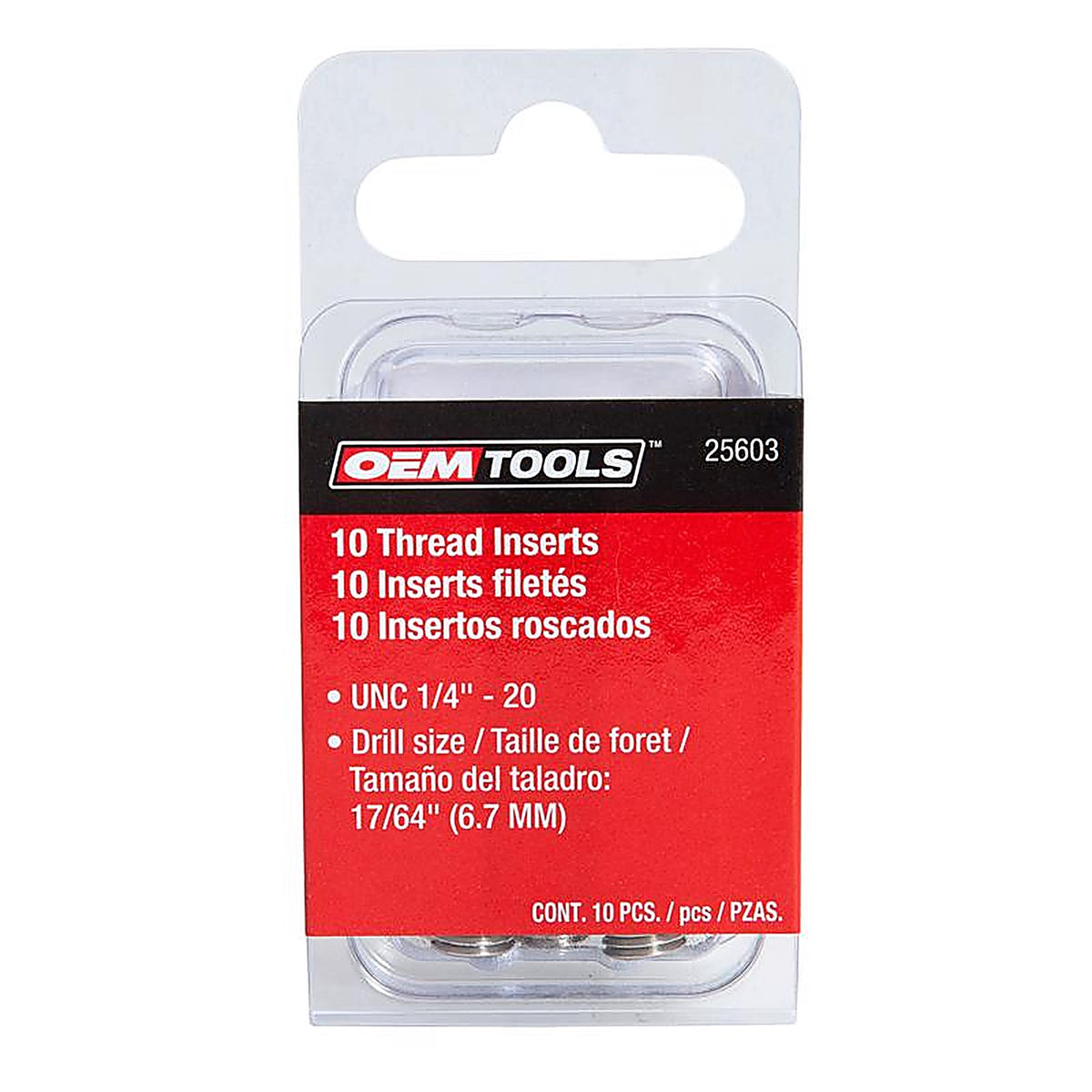OEMTOOLS - 25603 - 1/4 In. Stainless Steel Non Locking Helical Thread Insert Unc 1/4 - 20 In.