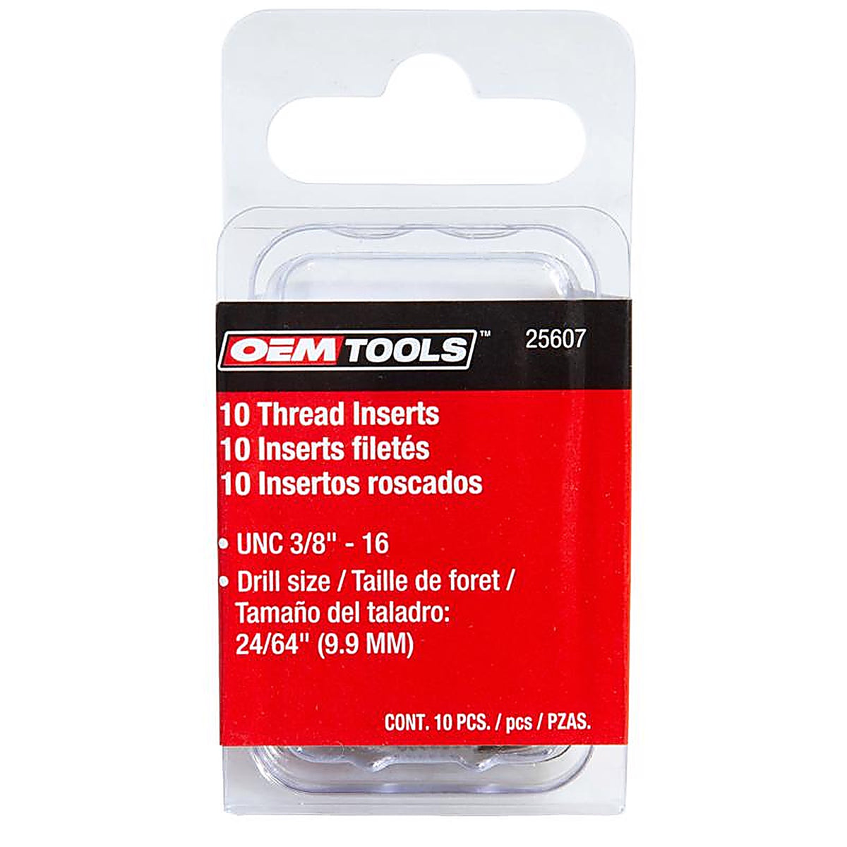 OEMTOOLS - 25607 - 3/8 In. Stainless Steel Non Locking Helical Thread Insert Unc 3/8 - 16 In.