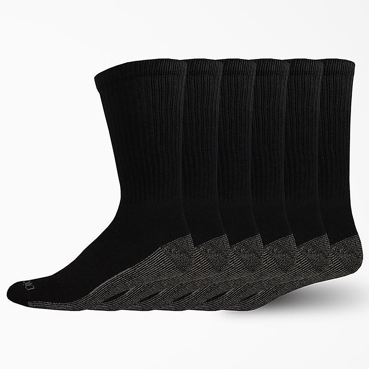Dickies - I11750-BLACK - Dri-Tech Mens 6-12 Crew Socks Black