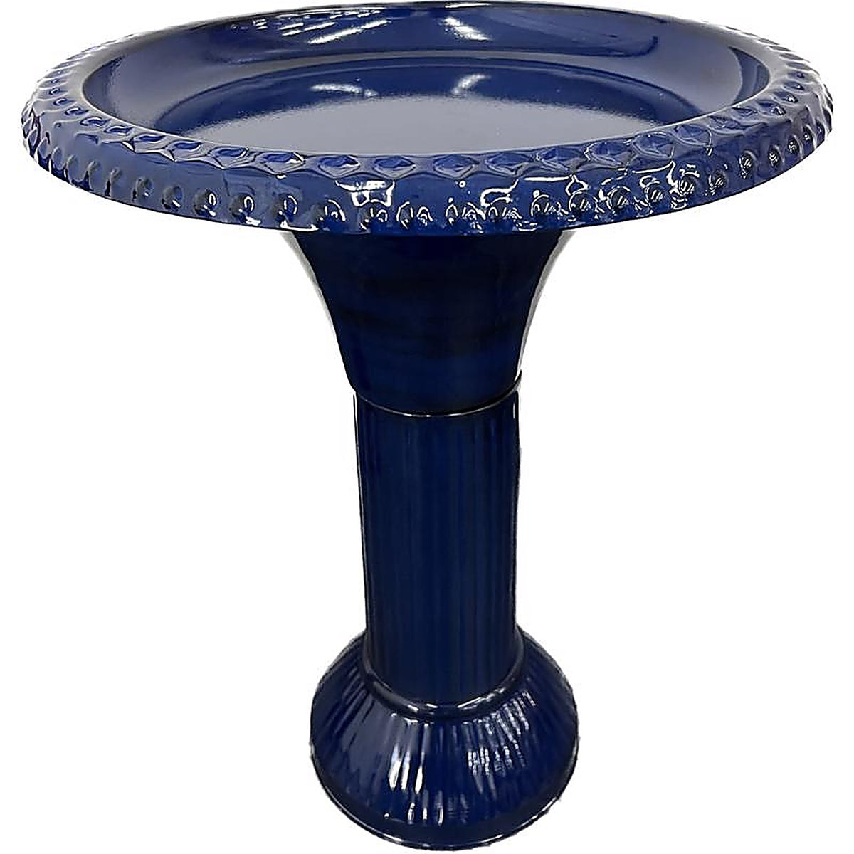 Robert Allen - MPT02772 - Ironstone Blue Metal 23.5 In. Bird Bath