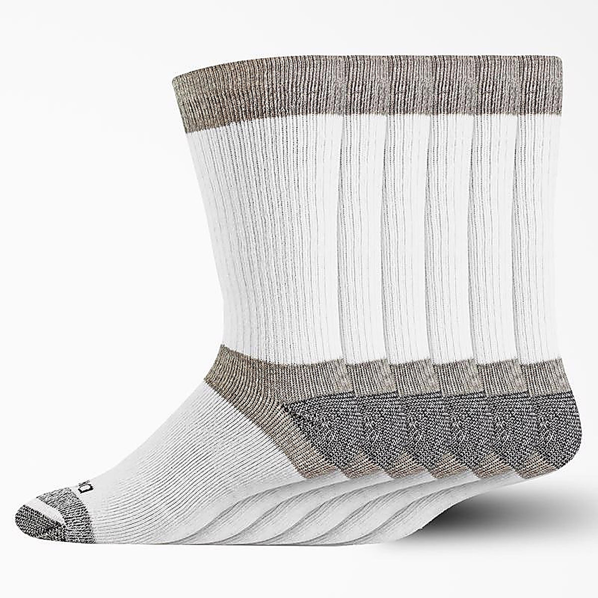 Dickies - I611010-WHITE - Dri-Tech Mens 6-12 Cushion Crew Socks White