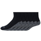 Dickies - I11740-BLACK - Dri-Tech Mens 6-12 Quarter Sock Black