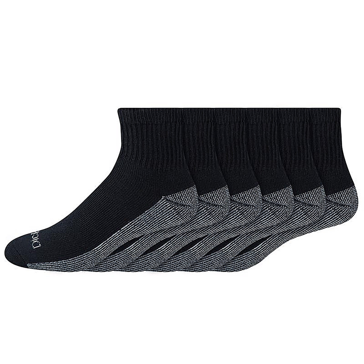 Dickies - I11740-BLACK - Dri-Tech Mens 6-12 Quarter Sock Black