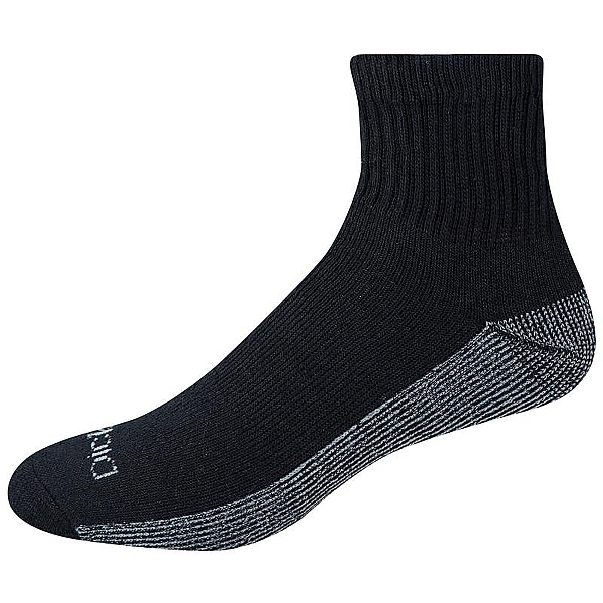 Dickies - I11740-BLACK - Dri-Tech Mens 6-12 Quarter Sock Black