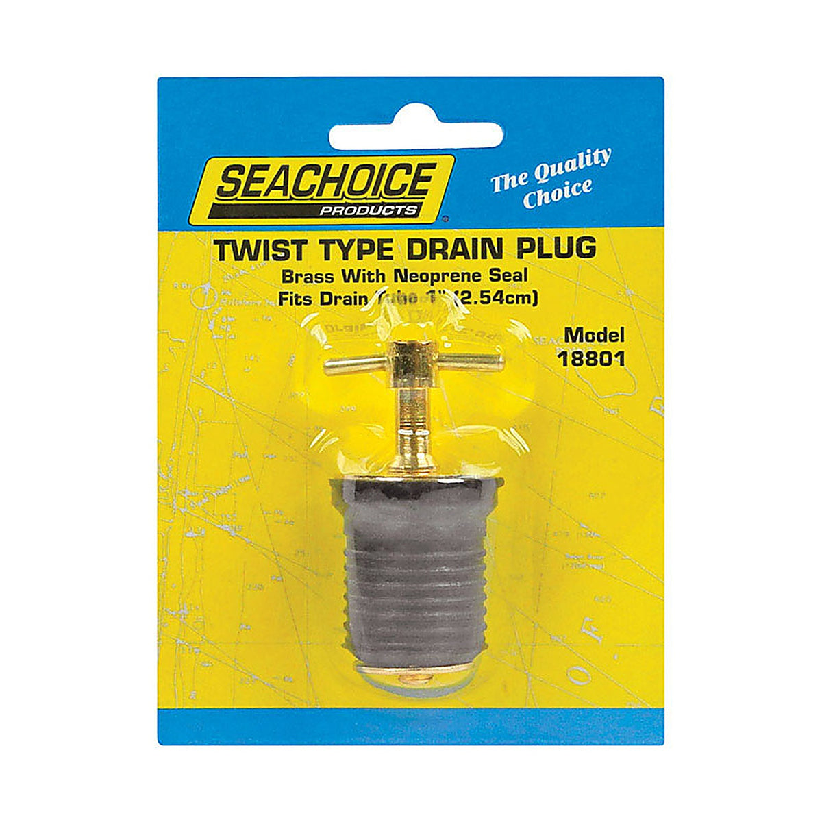 Seachoice 18801 Brass 6.8 in. L x 1 in. W Drain Plug