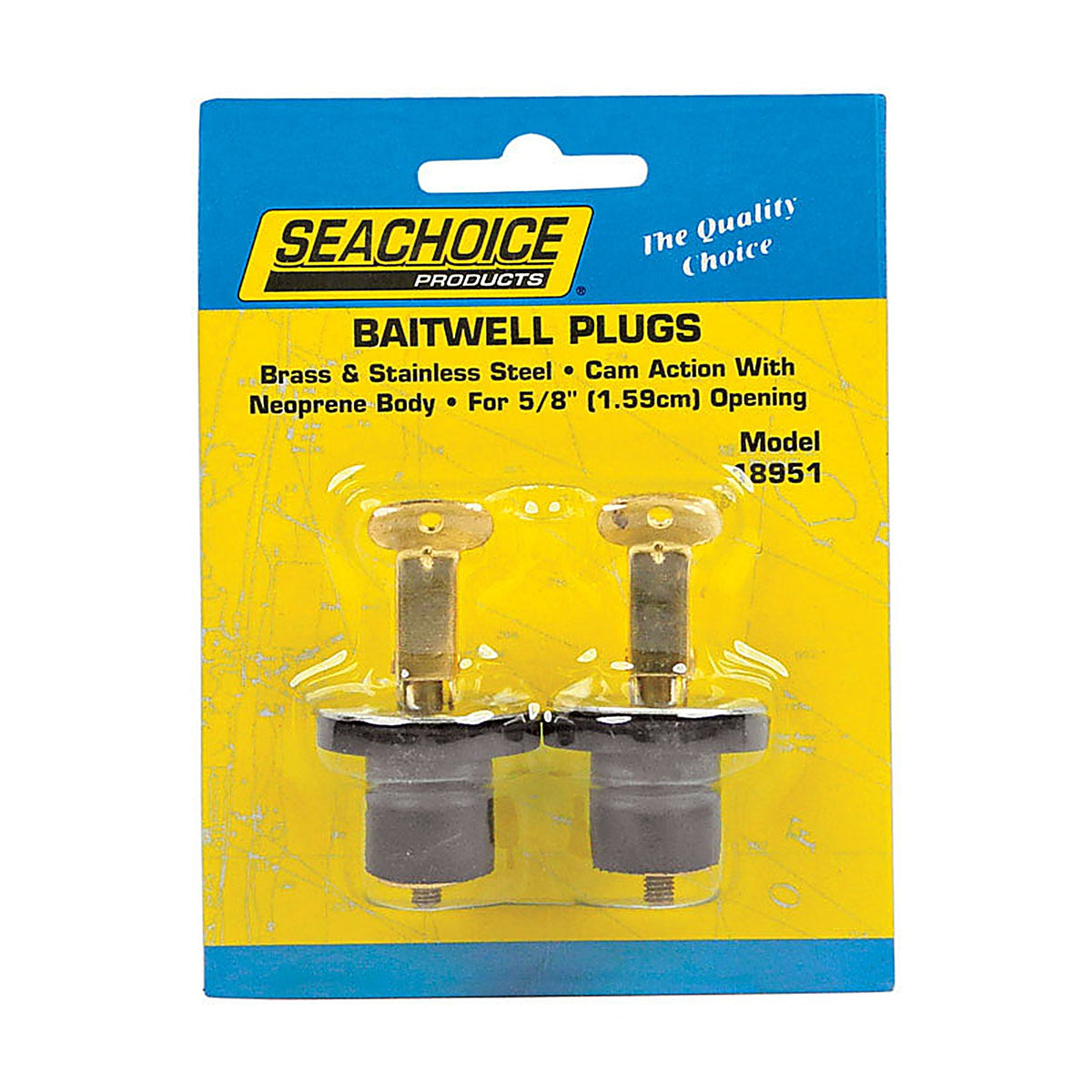 Seachoice 18951 Stainless Steel 5/8 in. W Deck and Baitwell Plugs 1/Pack