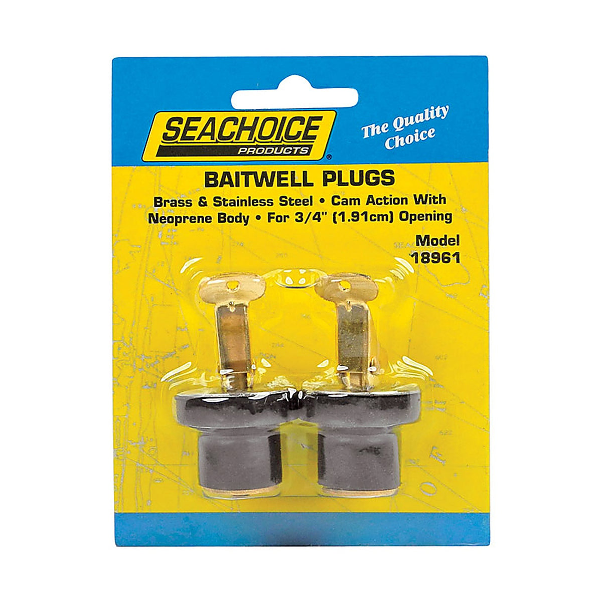 Seachoice 18961 Stainless Steel 3/4 in. W Deck and Baitwell Plugs 2/Pack