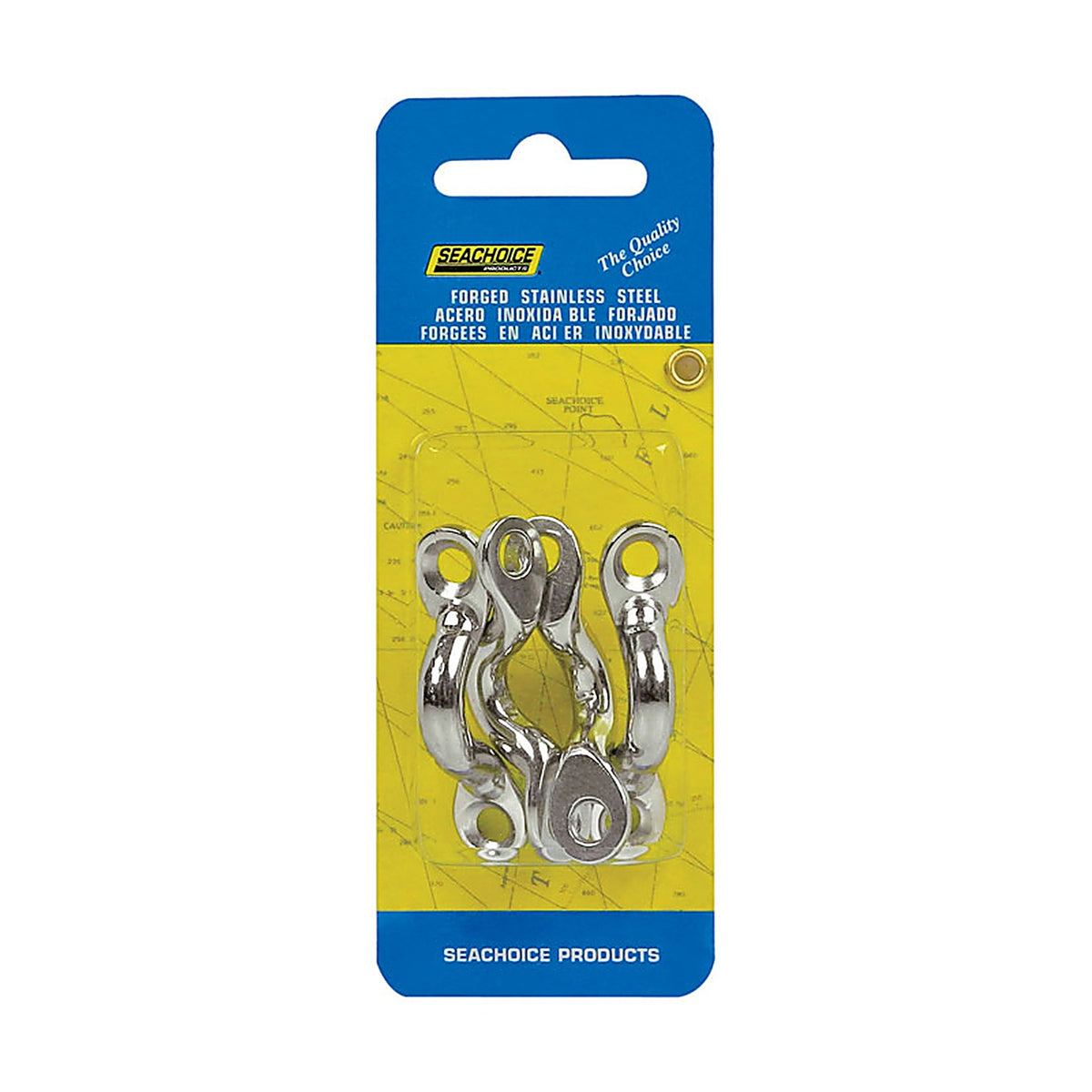 Seachoice 28811 Stainless Steel 1-7/8 in. L x 3/8 in. W Eye Straps 4/Pack
