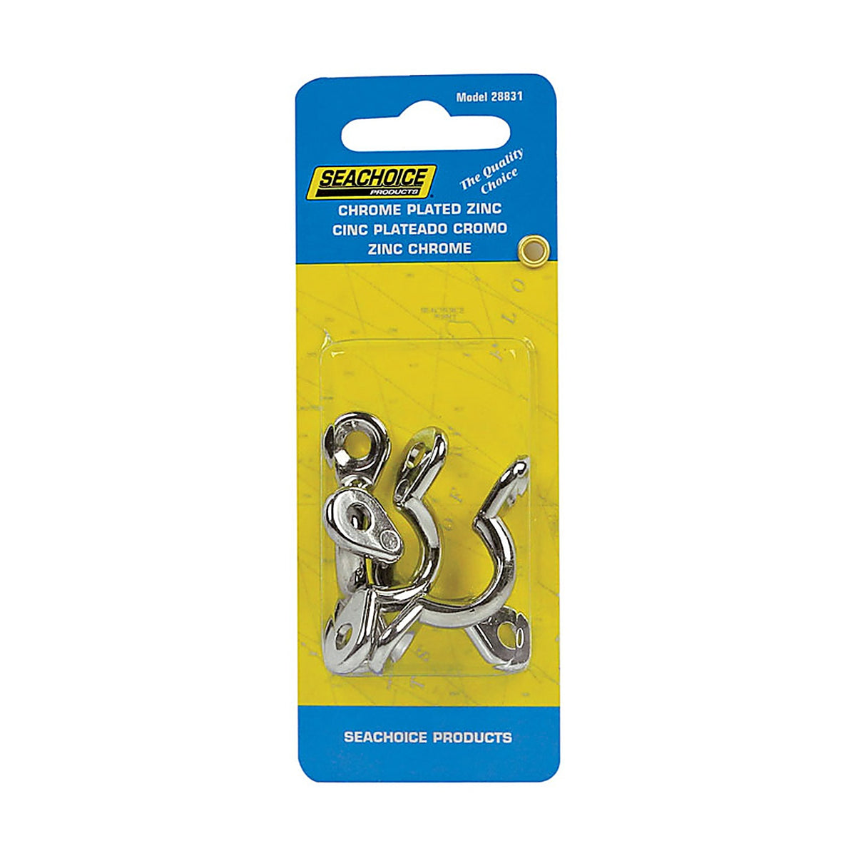 Seachoice 28831 Chrome-Plated Zinc 1-7/8 in. L x 3/8 in. W Eye Straps 4/Pack