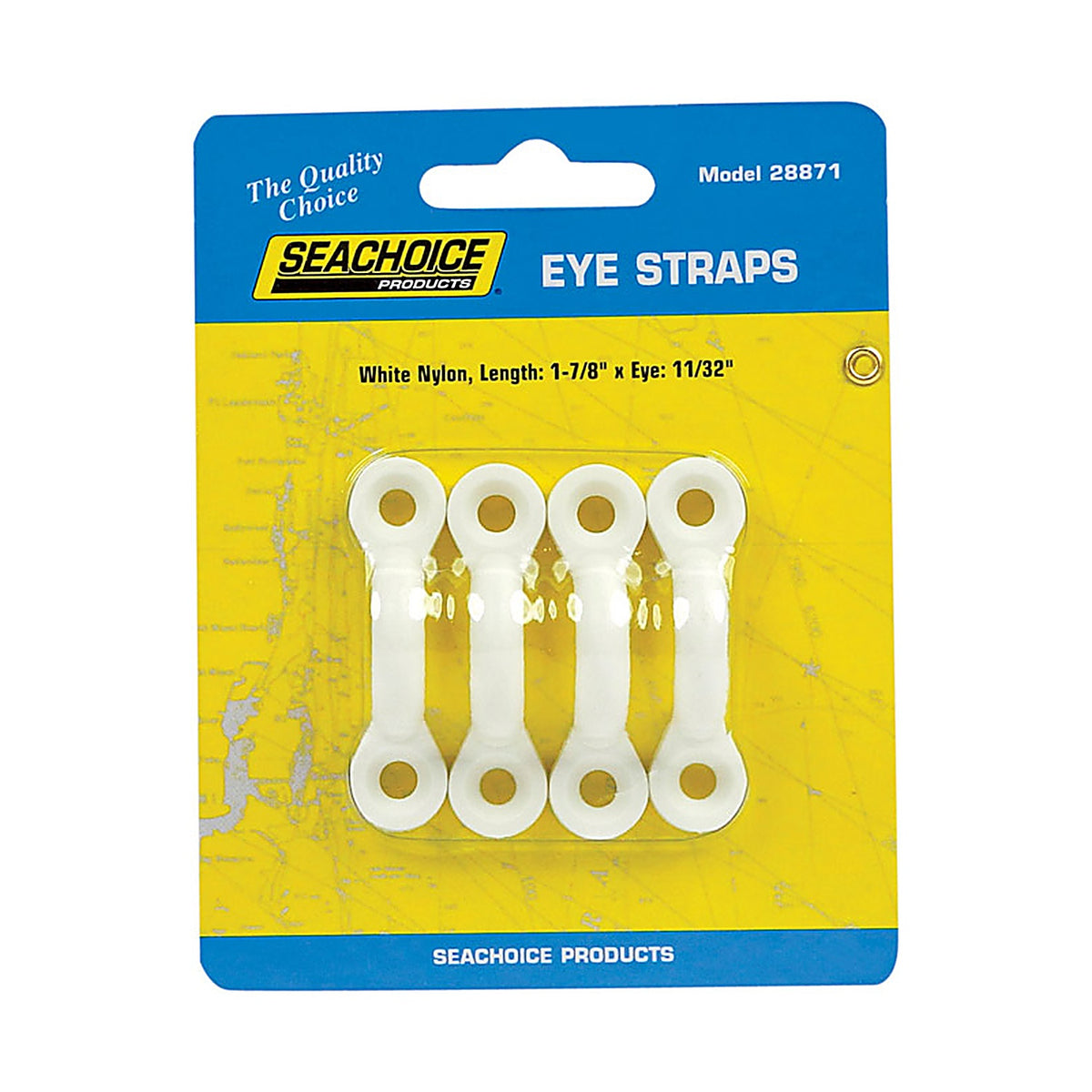 Seachoice 28871 Polished Nylon 1-7/8 in. L x 11/32 in. W Eye Straps 4/Pack