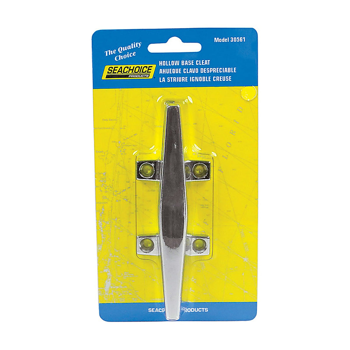 Seachoice 30561 Chrome-Plated Zinc 3/4 in. L x 4 1/2 in. W Hollow Base Cleat 1/Pack