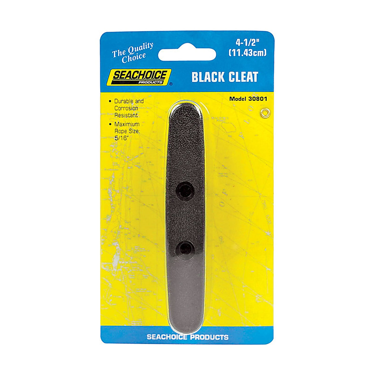 Seachoice 30801 Galvanized Plastic 4-1/2 in. L x 6.8 in. W Cleat 1/Pack