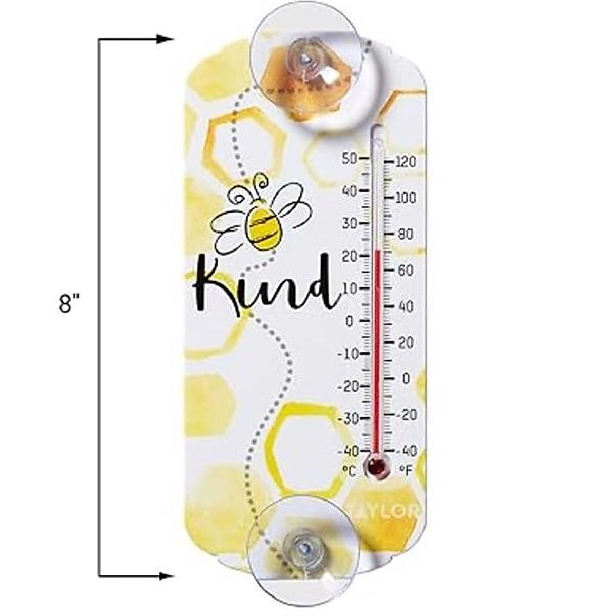 Taylor - 5312136 - Bee Kind Tube Thermometer Plastic Multicolored 8 In.