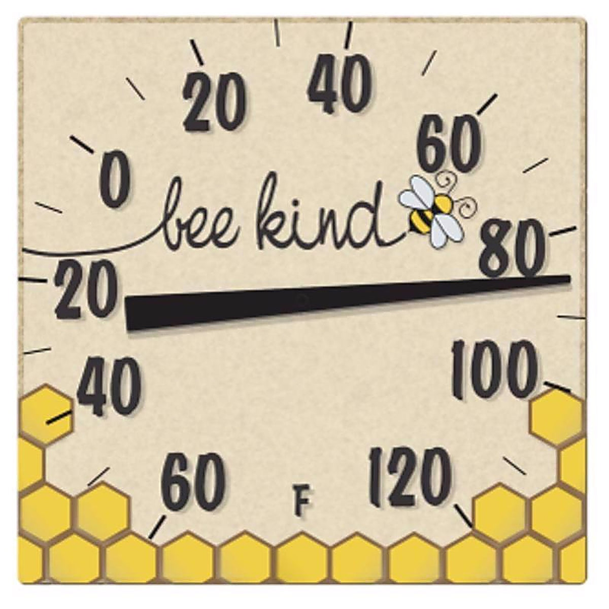 Taylor - 5307074 - Bee Kind Thermometer Ceramic Multicolored 8 In.