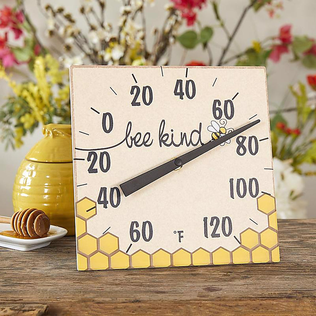 Taylor - 5307074 - Bee Kind Thermometer Ceramic Multicolored 8 In.