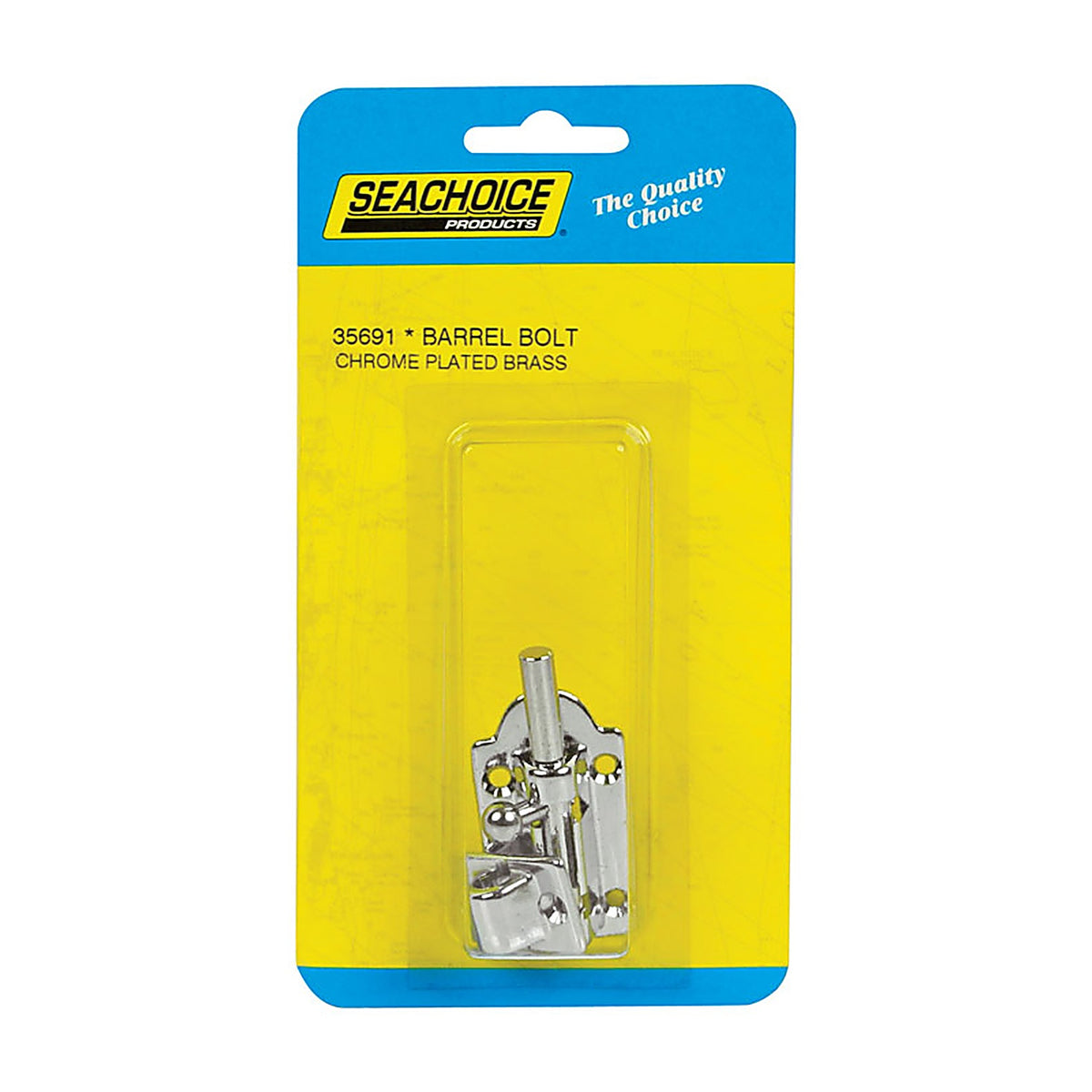 Seachoice 35691 Chrome-Plated Brass 2-7/8 in. L x 1-3/8 in. W Barrel Bolt 1/Pack
