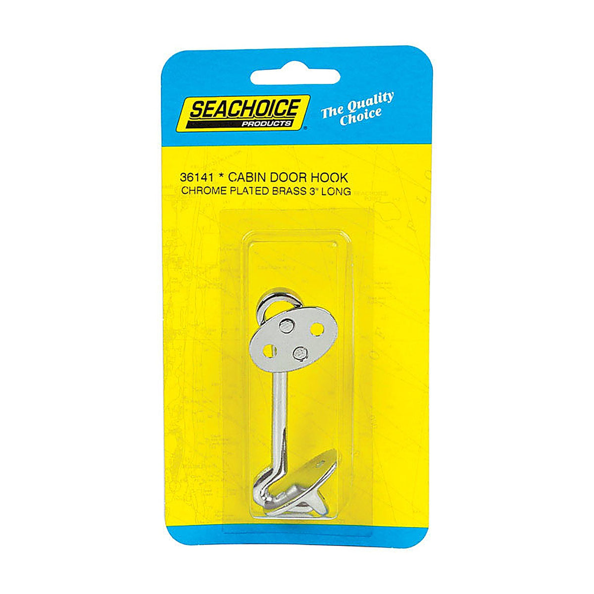 Seachoice 36141 Chrome-Plated Brass 3 in. L x 7.25 in. W Cabin Door Hook