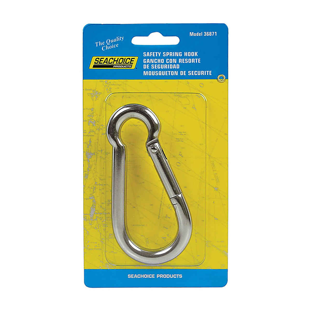 Seachoice 36871 Stainless Steel 4 in. L x 3/8 in. W Safety Spring Hook 1/Pack